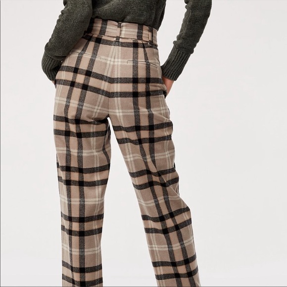 Aritzia Wilfred Jallade Plants Plaid with belt 4 - Picture 2 of 2